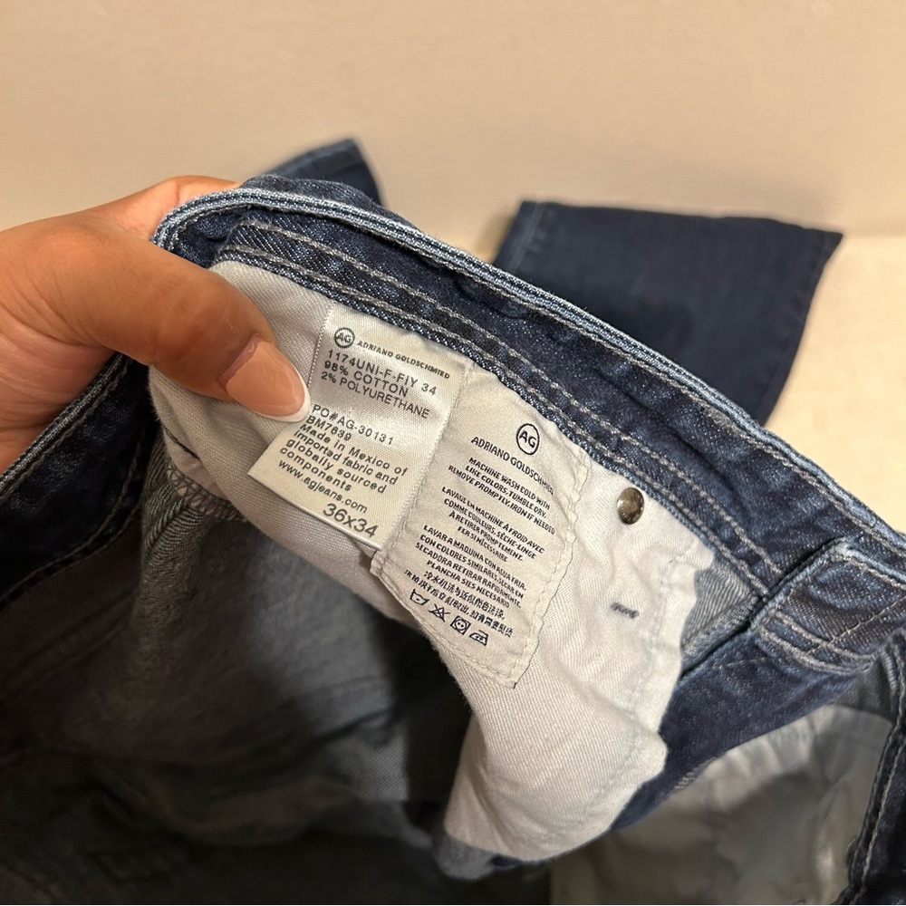 Mens AG Adriano Goldschmied The Graduate Tailored Leg Medium Wash Jeans‎ Size 36 - Picture 7 of 11